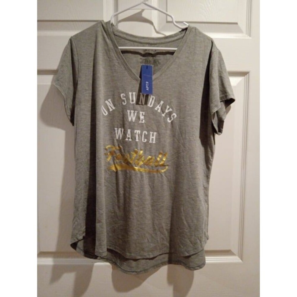 Apt 9 Football Sunday Shirt Womens Plus Size 2XL